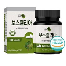 식약처인증 보스 웰리아 추출 분말 추출물 정 캡슐 알약 HACCP 부스 보쓰 보수 보시 엘리아 엘리야 왤리아 왤리야 웰리어 앨리아 앨리야 추천 효능, 60정 x 1통