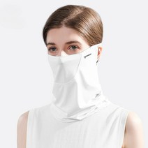 론조모니 자외선 차단 스포츠 마스크, 화이트