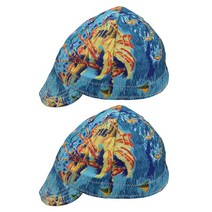 Royalways 2 개 땀 흡수 탄성 용접 용접기 모자 캡 스카프 목 가드 캡 보호 용접기 캡 방 연제 범용 및 내구성