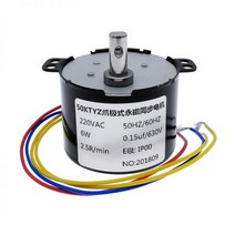싱크로너스 모터 50KTYZ 영구 자석 동기 모터 AC 220V 감속기 제어 가능 포지티브 및 네거티브 반전 6W, 11 60 분당회전수
