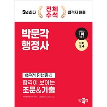 2024 박문각 행정사 1차 백운정 민법총칙 합격이 보이는 조문&기출
