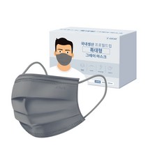 PWX 프로월드컵 특대형 그레이마스크 100매입, 그레이
