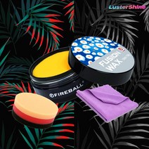 파이어볼 퓨전 왁스 130g 고체 차량용 광택제 차 유리막 카나우바 도장 관리제+어플 타월, 01 퓨전왁스 130g + 어플 타월 세트