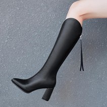 라오농 새로운 가을과 겨울 화이트 부츠 하이힐 8CM 부츠 뾰족한 두꺼운 힐 부츠 N3X +11feBG6w