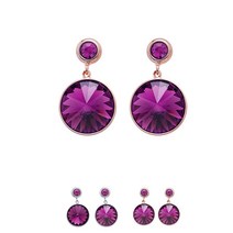 비욘드라이프 오스트리아 정품 스와로브스키 크리스탈 사용 esg3183 귀걸이 아메시스트 swarovski crystal earrings