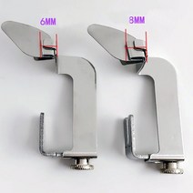 미싱기 호환용품 JUKI-잭 가수 형제 1 바늘 산업 재봉틀 조절 가능한 다운 턴 헤머 접이식 피트 가이드 부, 01 Down Turn 6 and 8mm