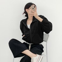 티데일리 여성용 하프넥 코듀로이 집업 자켓 아우터