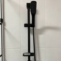 욕실 블랙 샤워슬라이드바 스텐레스 샤워기거치대, 없음