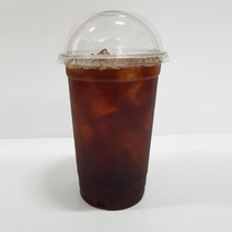 커피바바 92파이 페트 20온스 아이스컵 + 돔뚜껑 세트, 1세트, 100개입, 580ml