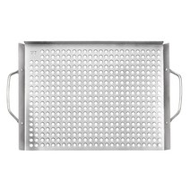 아웃셋 스테인리스 스틸 그리드 구이판, 1개, 27.9 x 43.2cm