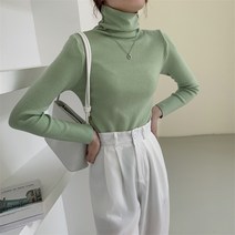 여성티셔츠 여성긴팔티셔츠 여성폴라티 여성목폴라 여자목티셔츠 여성가을티셔츠 여성겨울티셔츠 여성터틀넥티셔츠 여자스판티 여성면티 여성무지티 이너티Turtlenecktop No.904