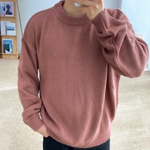 남자 오버핏 니트 파란색 하늘색 소라색 커플니트 코발트블루 민트색 봄 가을 두꺼운