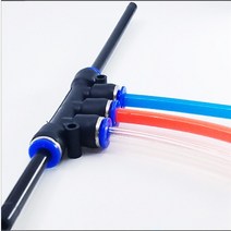5구 6mm PK 원터치 피팅 공압 휘팅 6미리퀵 커넥터 PK-6 에어 호스 접속 커플러, 단품