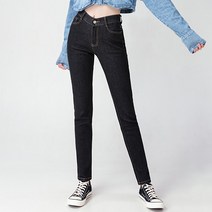 엘블로썸 여성 겨울기모 스판좋은 인밴드 슬림일자 청바지