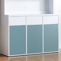 편의점 재활용 3칸 분리수거함 휴지통 이케아 가정용 재활용쓰레기통 국내제작 수납장, F4553 3칸수납장 모카그레이