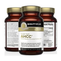 퀄리티 오브 라이프 랩 키노코 골드 AHCC 500mg 표고버섯균사체 60캡슐, 1개, 기본