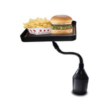 CupHolderHero 범용 다기능 트레이 및 탈착식 라이너 매트 - 자동차 트럭 액세서리 컵 인서트를 향상시키기 위한 미끄럼 방지 먼지 표면 대부분의 차량 내부에 적합 (화이트, Orange Trim