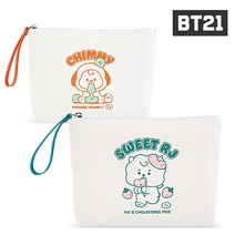 bt21 베이비 내부 포켓 사각 파우치 스트랩 클러치 L