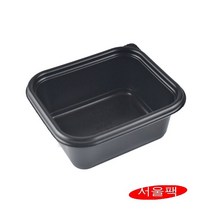 GP-120 대 일회용죽용기 일회용용기 사각반찬용기 포장배달용기 800세트, 검정