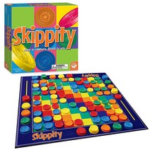 MindWare Skippity – 24인용 점프 앤 캡처 보드 게임 트위스트 온 체커 100피스 어린이 및 성인을 위한 재미 만 5세 이상 USA 미국