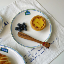 이와이리빙 파리 홈카페 레터링 세라믹 접시 8인치, 2. 그린블루8인치