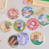 휴대용 캐릭터 미니 화장품 사은품 판촉 손거울 KK490, 캐릭터 미니 손거울_8.튤립토끼