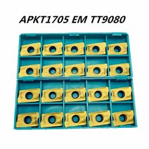 저스트인 카바이드 인서트 APMT1135 APMT1604 PDER TT9080 APMT CNC 선반 부품 공구 APKT1705 PER 인덱서 블 밀링 커터 APKT 용, 03 APKT1705 PER TT9080, 04 100PCS