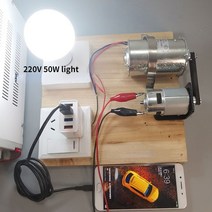 소형발전기 영구 자석 DC 모터 발전기 220V 50W 소형 세트 DIY 액세서리, 01 motor