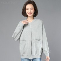 40대 50대 여성 엄마 옷 빅사이즈 40대 50대 빅사이즈 면 봄 가을 자켓 재킷