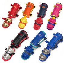 SNK 스니키 야구 풋가드 타자 보호대 성인 유소년 7종, 네이비레드