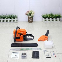 오렌지 가솔린 톱 52cc 고출력 벌목 2 스트로크 가정용 소형 정원 산업용 전기, 한개옵션0