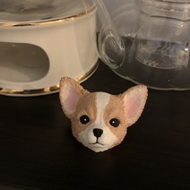 치와와 강아지 석고방향제+리필오일 5ml 차량용방향제 인테리어소품 답례품 선물, NO5, 블랙