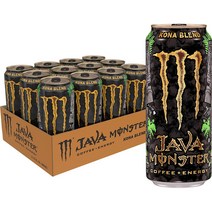 Monster Java Coffee Energy Drink Kona Blend 미국 몬스터 자바 커피 에너지 드링크 코나 블렌드 444ml 12캔 음료