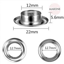 Makone 상표등록 공구가방 100Pcs 펀치 그로밋 및 타포린 천막 수리 키트 구멍 새 기능