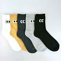 비비드칼라 여성 눈알 양말 두꺼운 양말 5color