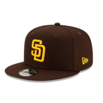 New Era 뉴에라 샌디에이고 파드리스 MLB 브라운 / 골드 9 피에프티 스냅백 캡 950 조절 가능한 모자
