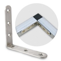 엠파이어 선반받침대 선반지지대 찬넬 각파이프지지대 브라켓 꺽쇠 선반 DIY, 스텐L자연결대 85x85x19(1개입)