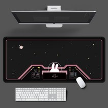루나글램 파스텔 일러스트 장패드 90x40cm 4mm, 토끼 블랙, 1개