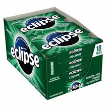 ECLIPSE 이클립스 Eclipse 스피아민트 슈가프리 무설탕껌 18 개입 8팩, 1세트, 1g