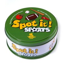 스팟잇 도블 카드 게임 그루팔로 공주 AB 영어 이동 캠핑 동물 스포츠 선물 크리스마스 파티 가족 재생 주석 Box 카드 놀이, 18 sports