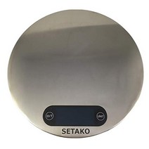 SETAKO 세다 공업 1g 단위로 최대 5kg 계량 벽걸이 원형 디지털 스케일 키친 스케일 정밀 저울 전자 저울 간이 일본어 설명서 첨부