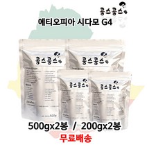 에티오피아 시다모 G4, 중간입자, 500g, 2개