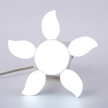 공업용 열풍기 농업용 열풍기45W E27 LED 차고 조명 접이식 팬 블레이드 작업장 천장 변형 가능한 램프 산, 03 5 Leaf