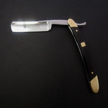 타이탄 바버샵 클래식 면도기 일자 수동 전문 이발소 미용실 칼날 눈썹 면도칼 고급 세트, 에보니더블구리헤드면도기세트(상세페이지 참고)