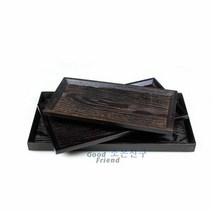 옻칠 원목 트레이(옻칠 후식쟁반 중) 31x 17 가정용쟁반 나무쟁, 단품