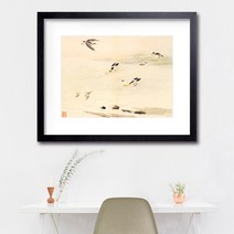 나봄갤러리 김홍도 유압도 액자, 1.심플 블랙 액자