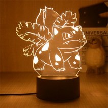 포켓몬피규어 나루토 액션 오리지널 포켓몬 3D Led 야간 조명 모델 완구 애니메이션 피카추 피규어 어린이 침대 룸 장식 생일 및 크리스마스 선물, [36] 36, [01] 12cm