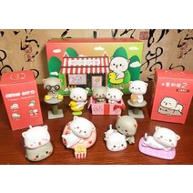 블라인드 우드 창문 스크린Mitao 고양이 2 세대 럭키 싸구려 귀여운 블라인드 박스 Kawaii 장난감 피규어