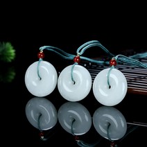 zhiqing 평안옥펜던트 화전옥 목걸이 선물 원석 목걸이펜던트