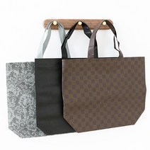 10개묶음 네네 고급 부직포 가방 쇼핑백 옷가게, 대자-검정